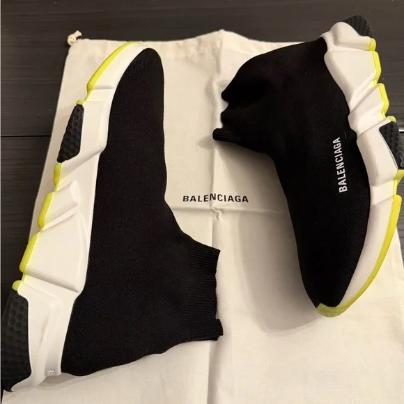 Balenciaga speed trainer black neon size E 43 - Picture 3 of 5